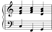 Vierstimmige Notation im Klaviersatz