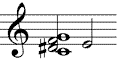 Moll-Dreiklang (enharmonisch) mit hinzugefügter Quarte